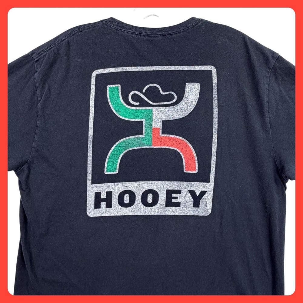 Hooey Graphic T-Shirt Men XL Black Cotton Short Sleeve Western Logo Tee - Picture 1 of 7